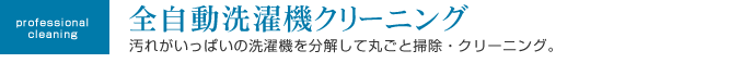 全自動洗濯機クリーニング
