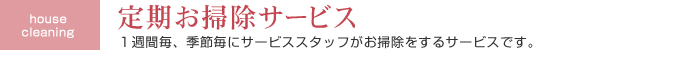 定期お掃除サービス