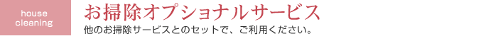 お掃除オプショナルサービス
